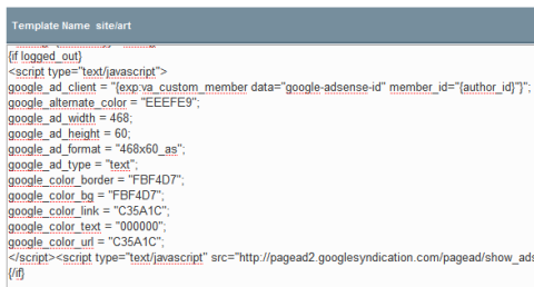 Google AdSense kode