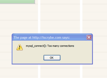 scrybe mysql too many connections